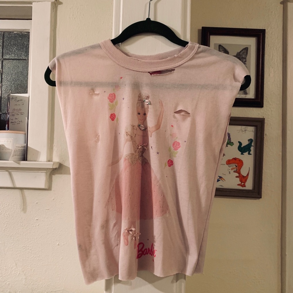 Vintage 90s Barbie Crop Top